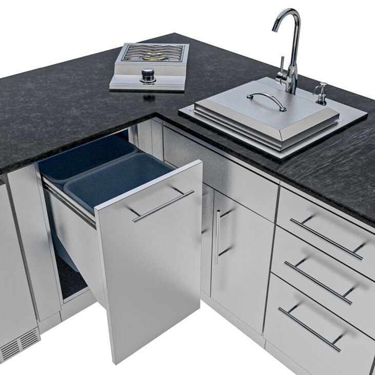 Sunstone Grills THE TEXAS TANGO 19FT Outdoor Cabinet large Island Package – SCPTXTANGO19