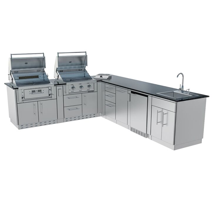 Sunstone Grills THE TEXAS TANGO 19FT Outdoor Cabinet large Island Package – SCPTXTANGO19