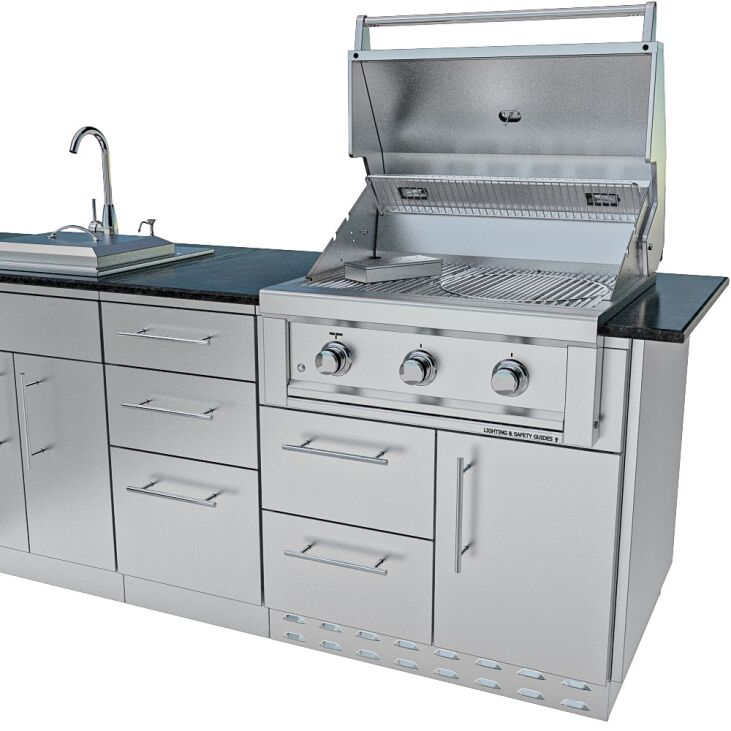 Sunstone Grills THE TEXAS TANGO 19FT Outdoor Cabinet large Island Package – SCPTXTANGO19