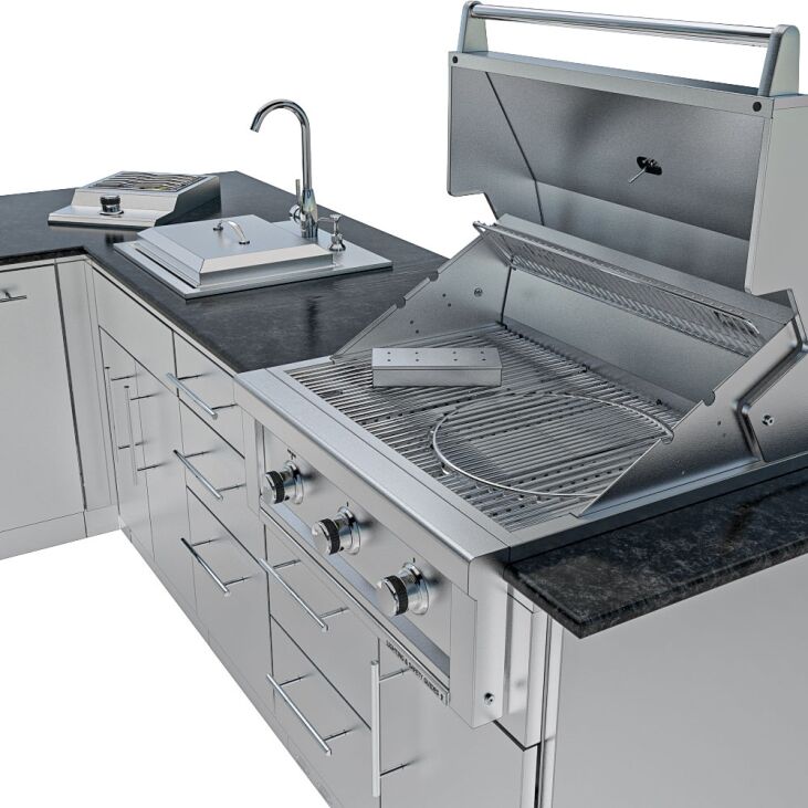 Sunstone Grills THE TEXAS TANGO 19FT Outdoor Cabinet large Island Package – SCPTXTANGO19