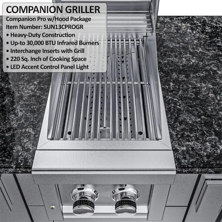 Sunstone Grills THE TEXCAJUN 9FT Outdoor Cabinet Cajun Specialty Island Package – SCPTEXCAJUN9