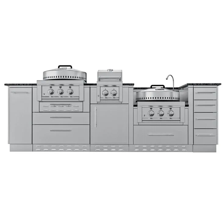 Sunstone Grills THE TEXCAJUN 9FT Outdoor Cabinet Cajun Specialty Island Package – SCPTEXCAJUN9