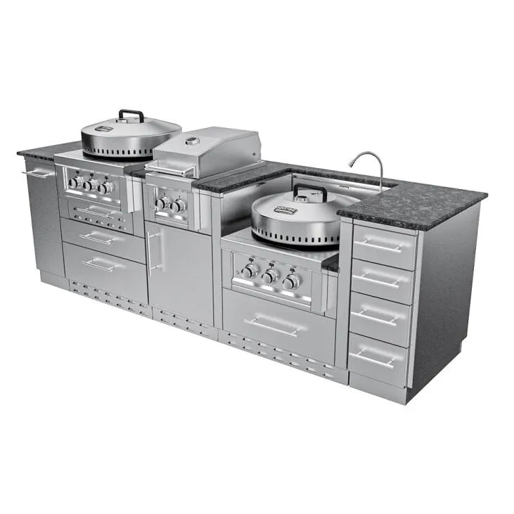 Sunstone Grills THE TEXCAJUN 9FT Outdoor Cabinet Cajun Specialty Island Package – SCPTEXCAJUN9