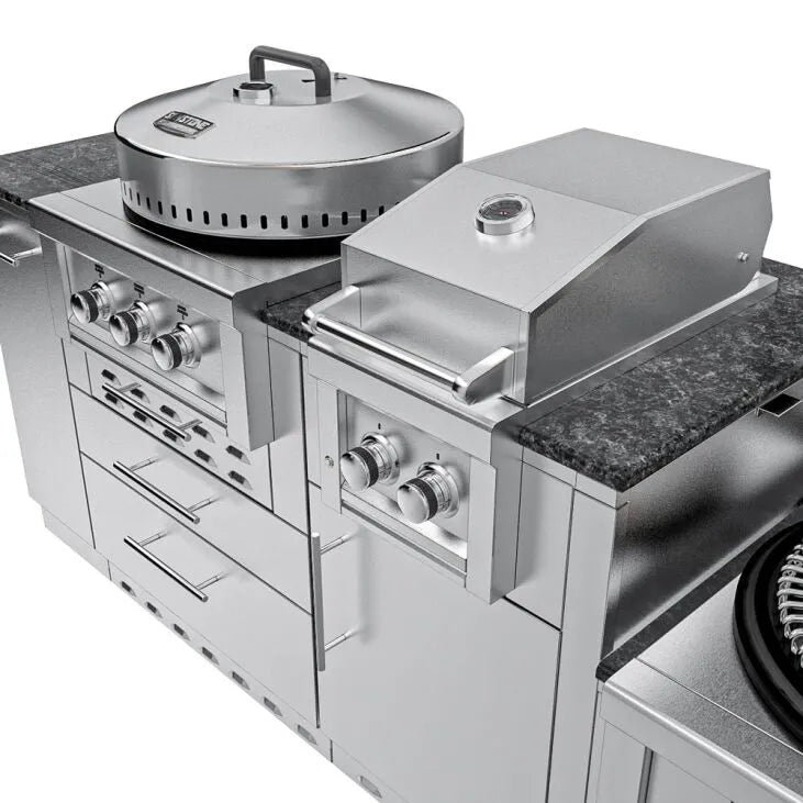 Sunstone Grills THE TEXCAJUN 9FT Outdoor Cabinet Cajun Specialty Island Package – SCPTEXCAJUN9