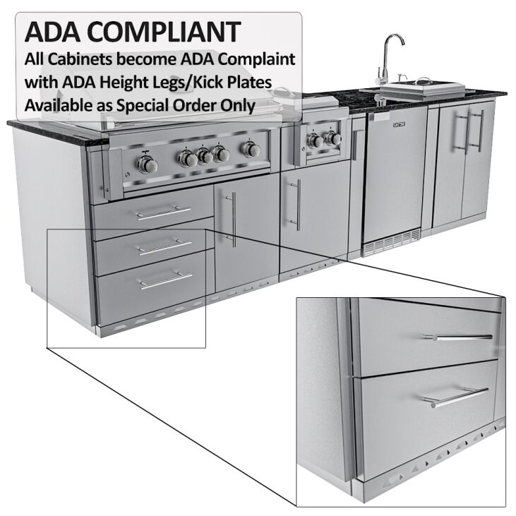 Sunstone Grills THE TEXAS TANGO 19FT Outdoor Cabinet large Island Package – SCPTXTANGO19