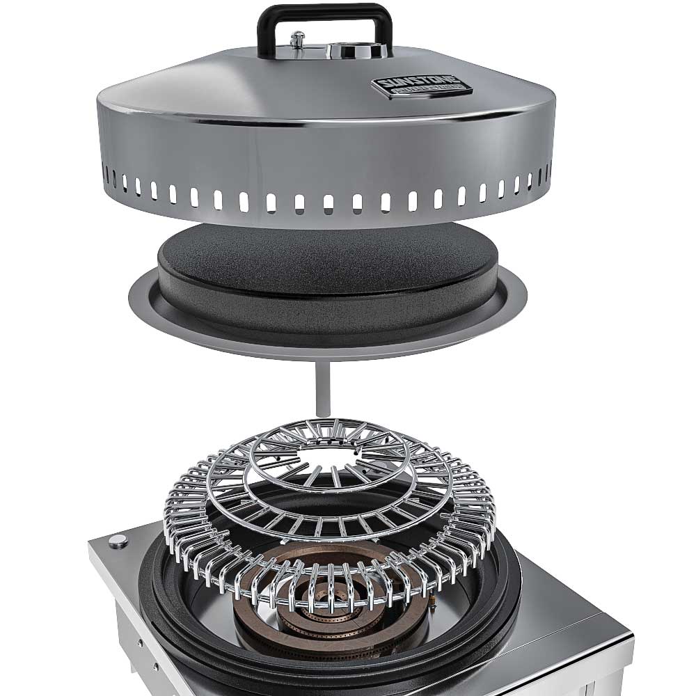 Sunstone Grills 24″ DIA. Large Hood with Exhaust/Temperature Gauge and Sturdy Handle-SUN24PCB-HOOD