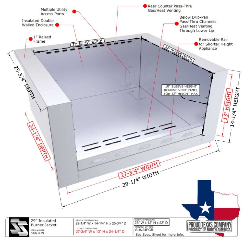 Sunstone Grills 29″ Sunstone Universal Appliance Jacket-SUNJK29