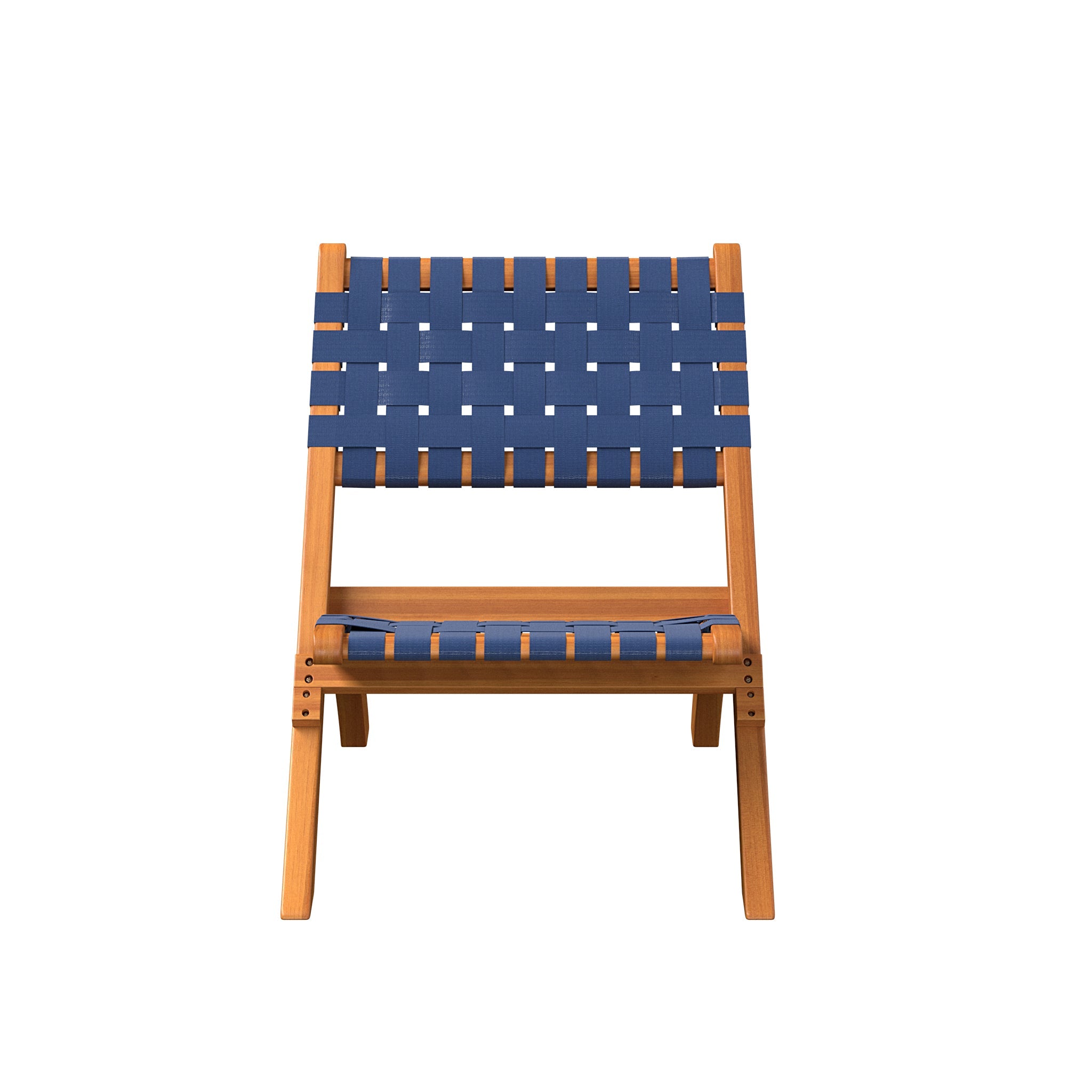Balkene Home Sava Indoor-Outdoor Folding Chair in Navy Blue Webbing | 63636