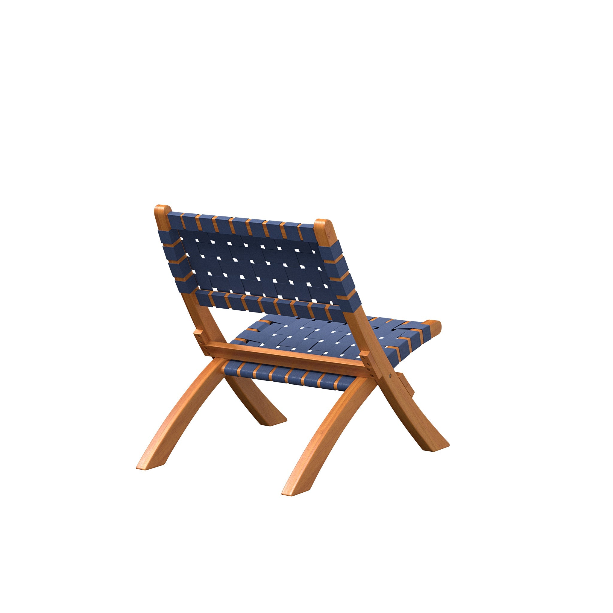 Balkene Home Sava Indoor-Outdoor Folding Chair in Navy Blue Webbing | 63636