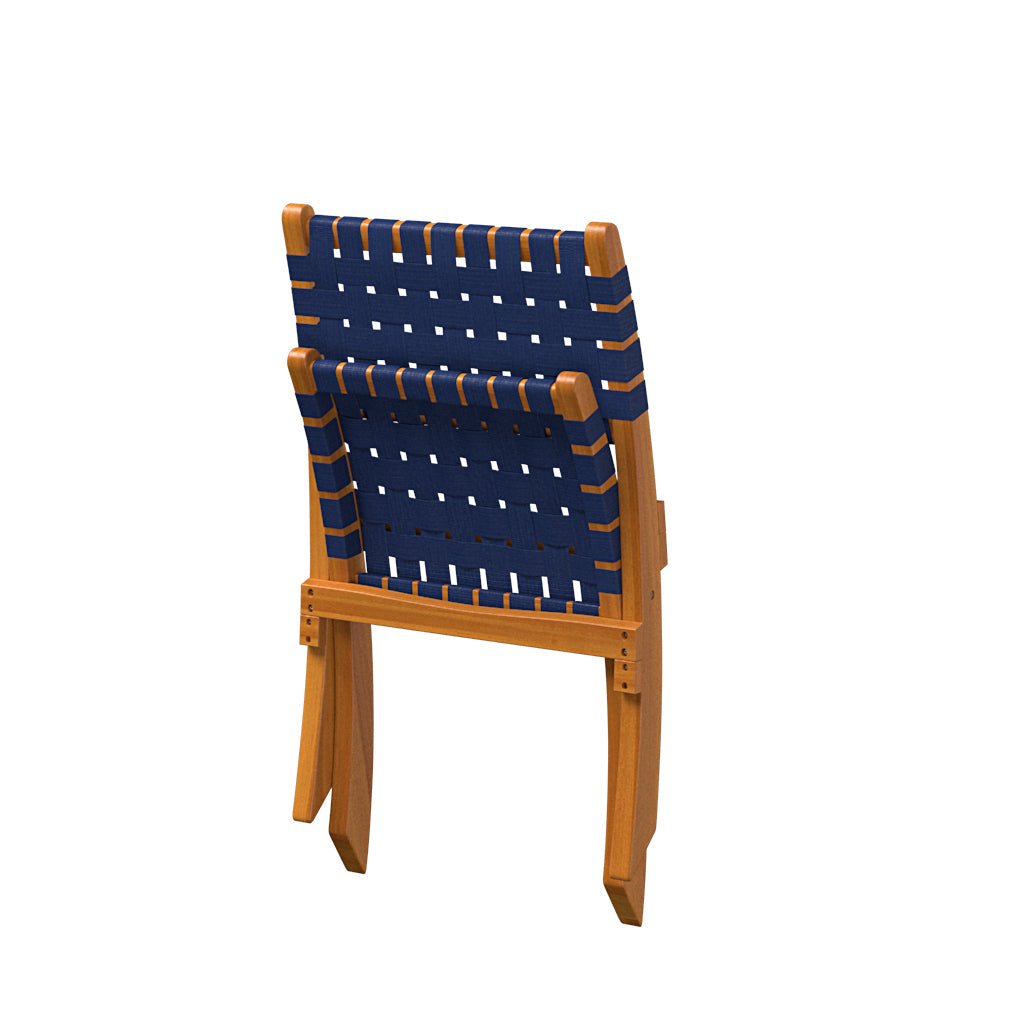 Balkene Home Sava Indoor-Outdoor Folding Chair in Navy Blue Webbing | 63636