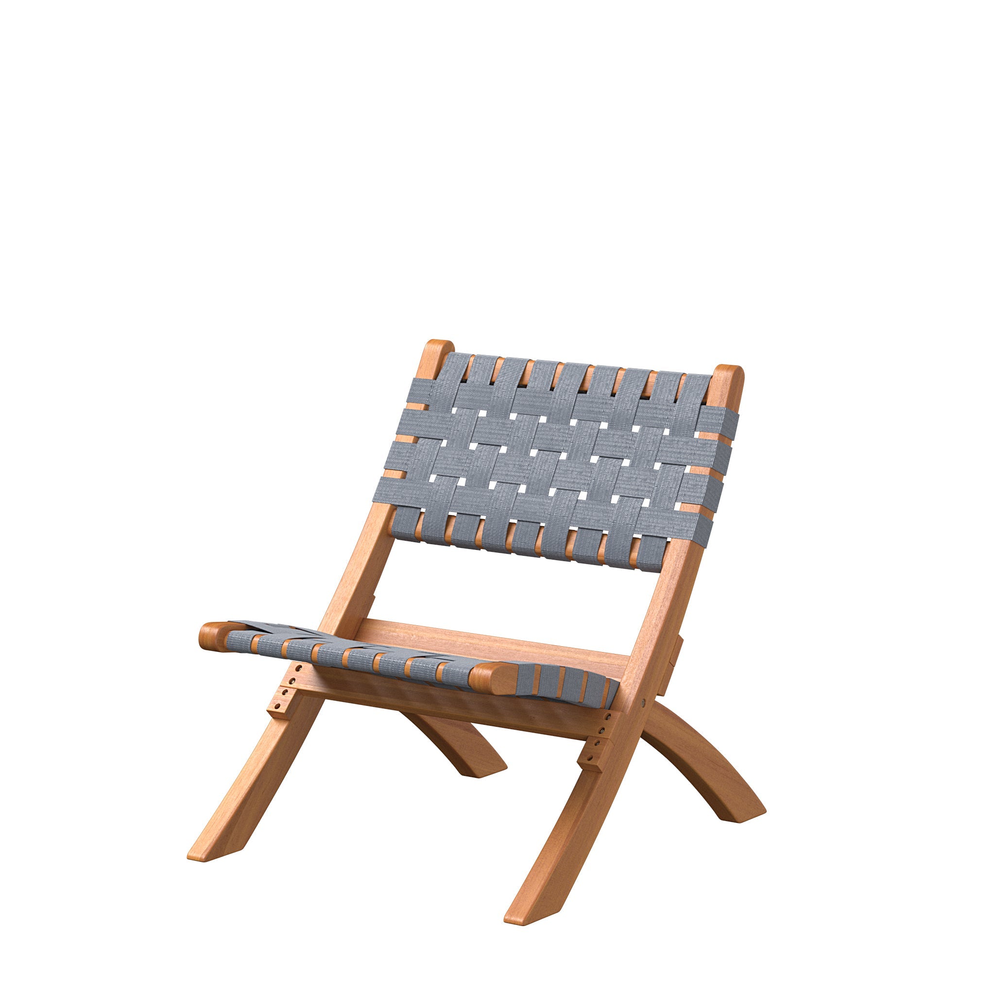 Balkene Home Sava Indoor-Outdoor Folding Chair in Warm Gray Webbing | 63637