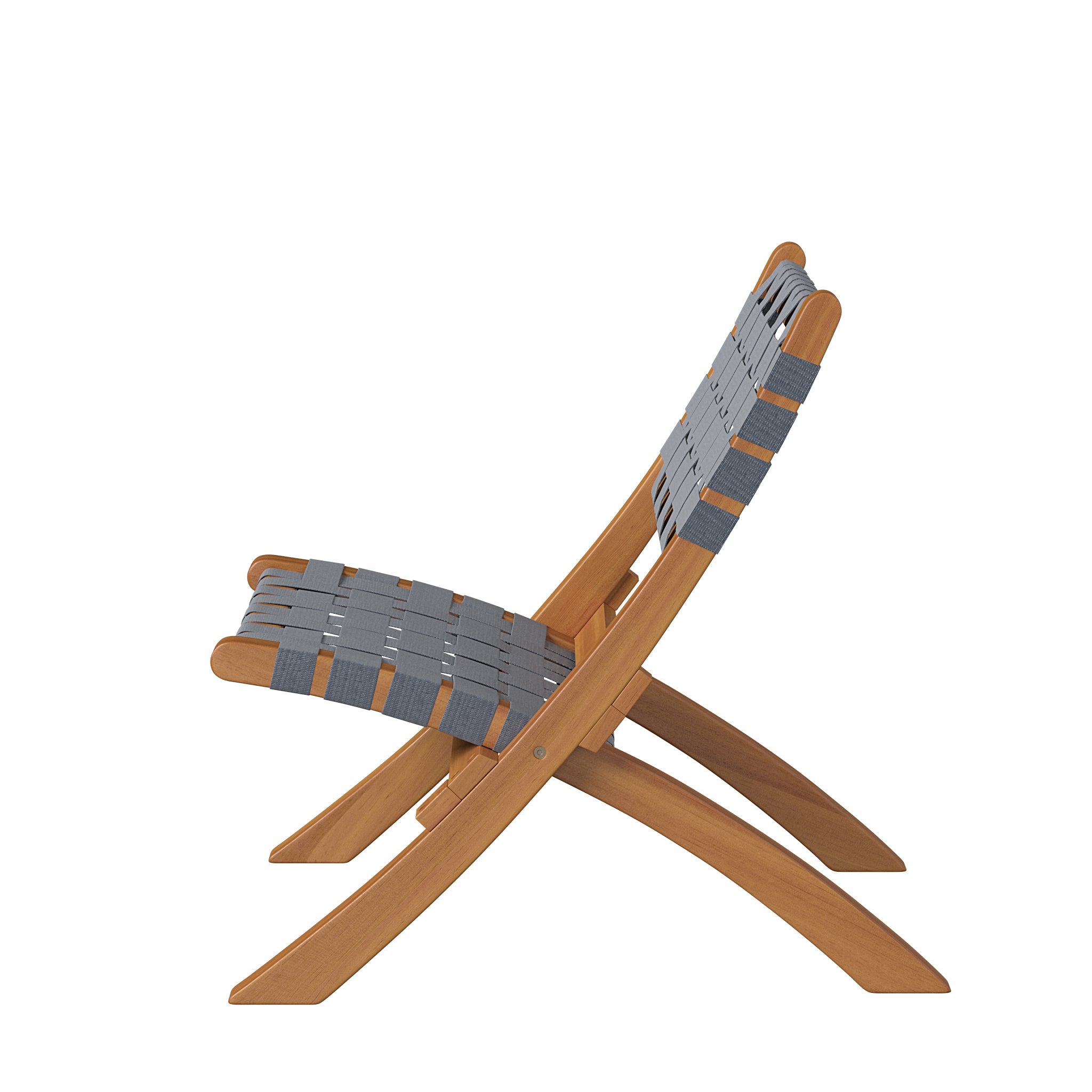 Balkene Home Sava Indoor-Outdoor Folding Chair in Warm Gray Webbing | 63637