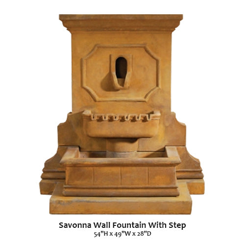 Elegant Savonna Wall Fountain with Charming Step Design