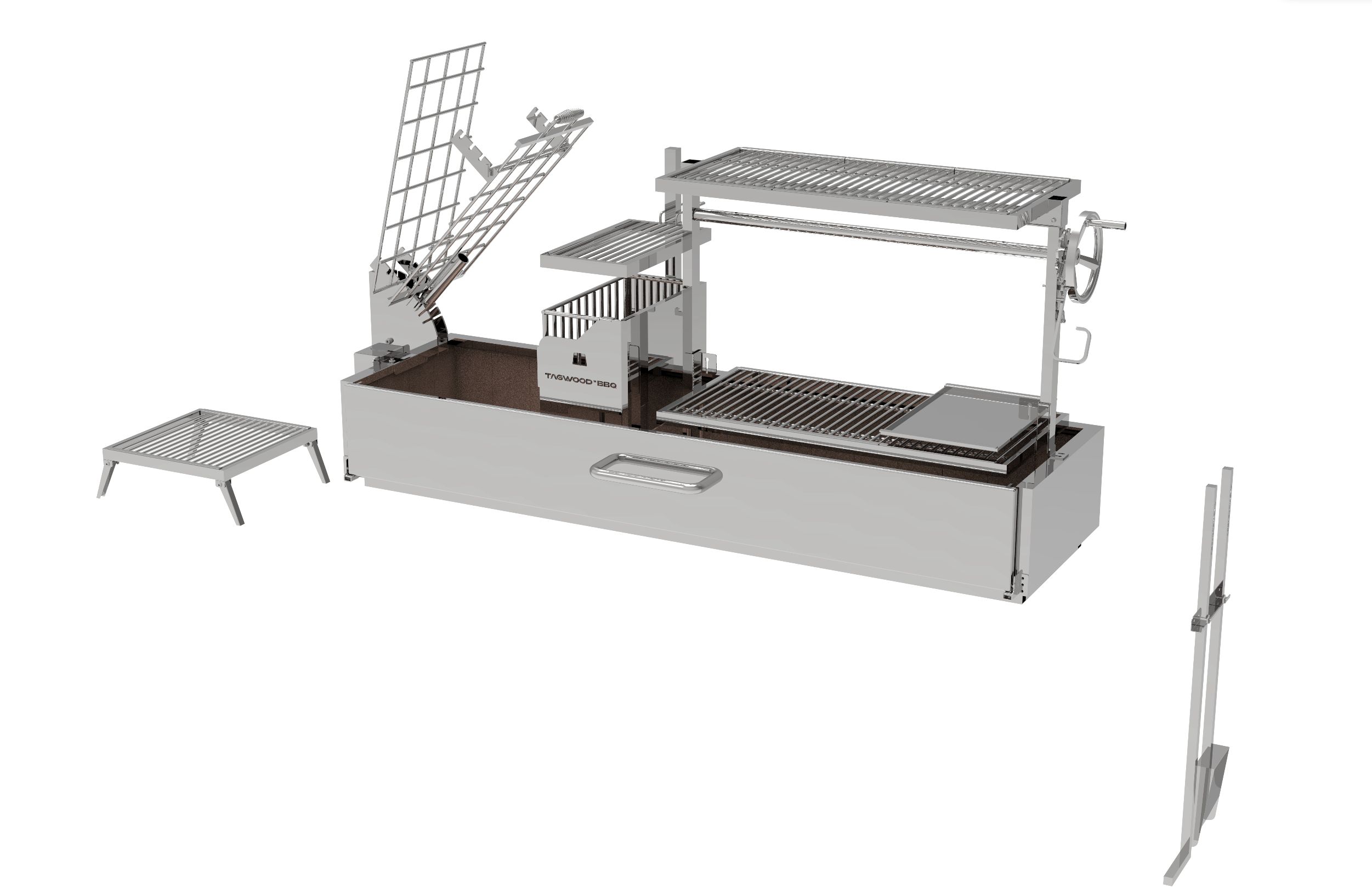 Tagwood BBQ Argentine Santa Maria Wood Fire & Charcoal Gaucho Grill | BBQ08SS -