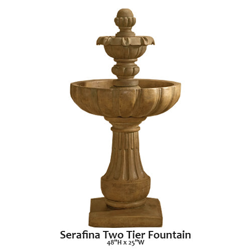 Elegant Serafina Two-Tier Garden Fountain