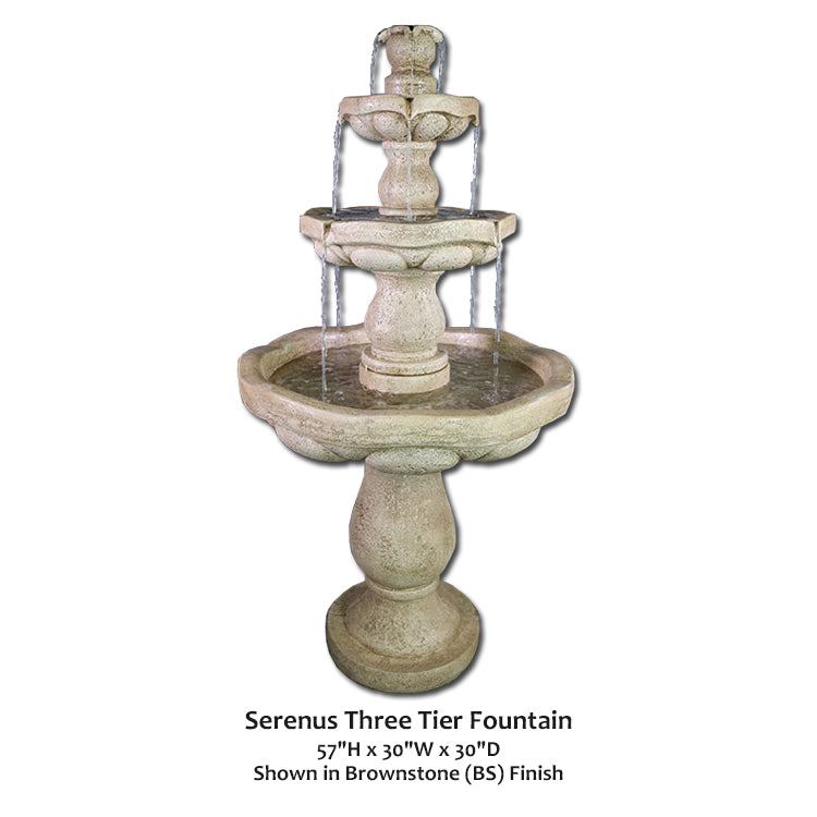 Elegant Three-Tier Serenus Fountain