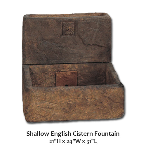 Elegant Shallow English Cistern Fountain for Enchanting Outdoor Spaces