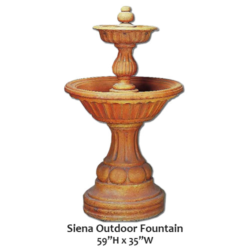 Elegant Siena Outdoor Water Fountain - Enhance Your Garden Oasis!