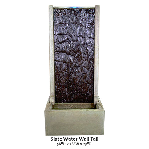Elegant Tall Slate Water Wall Feature