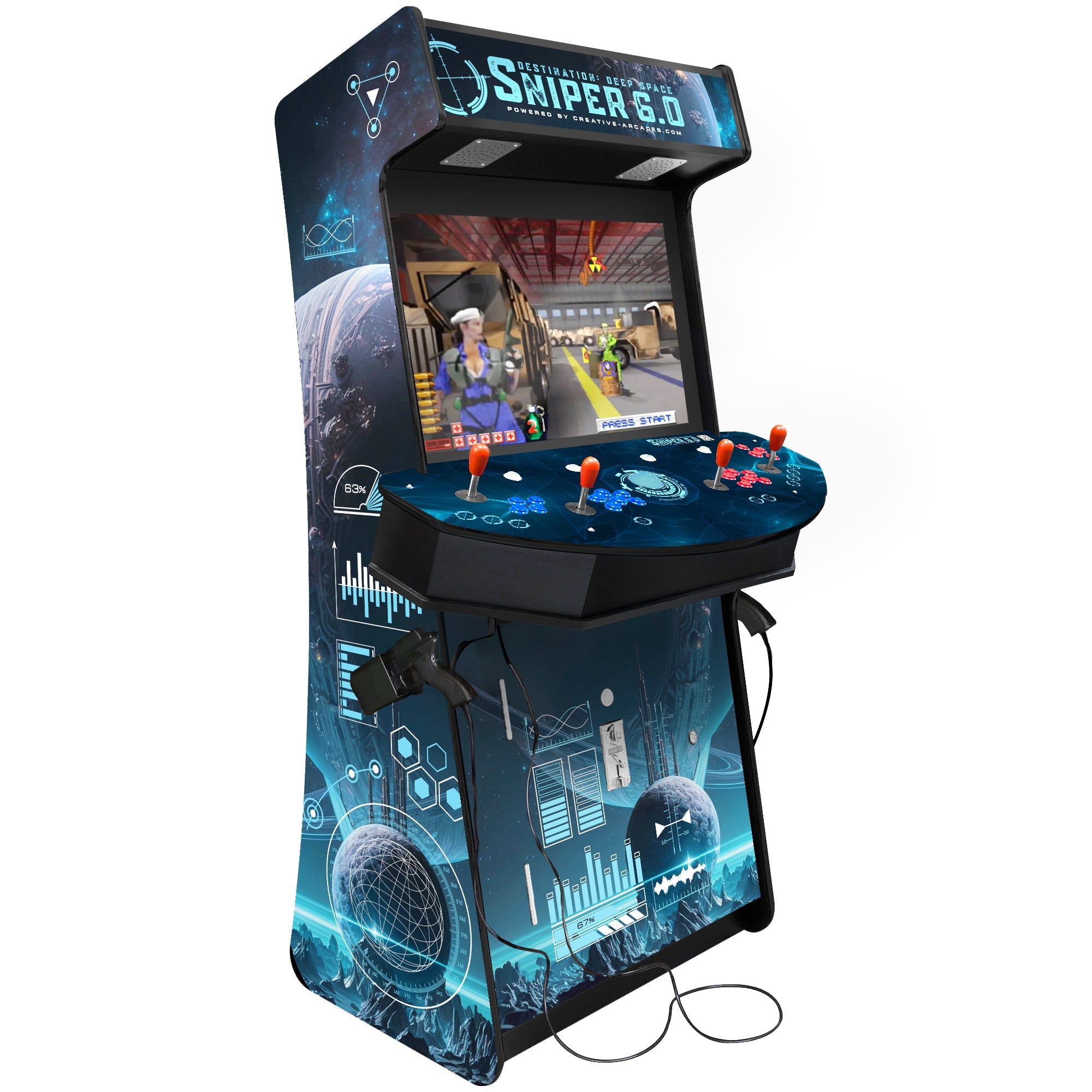 Creative Arcades Sniper Arcade Machine - Sniper 6.0 Light Blaster Stand Up Arcade