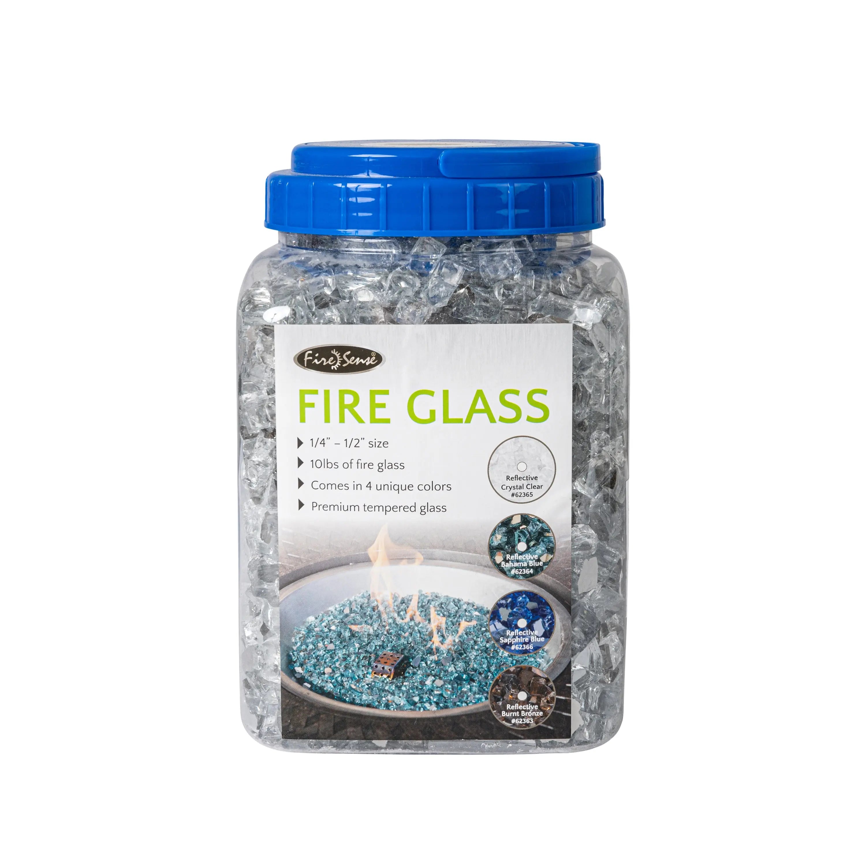 Fire Sense Crystal Clear Reflective Fire Glass | 62365