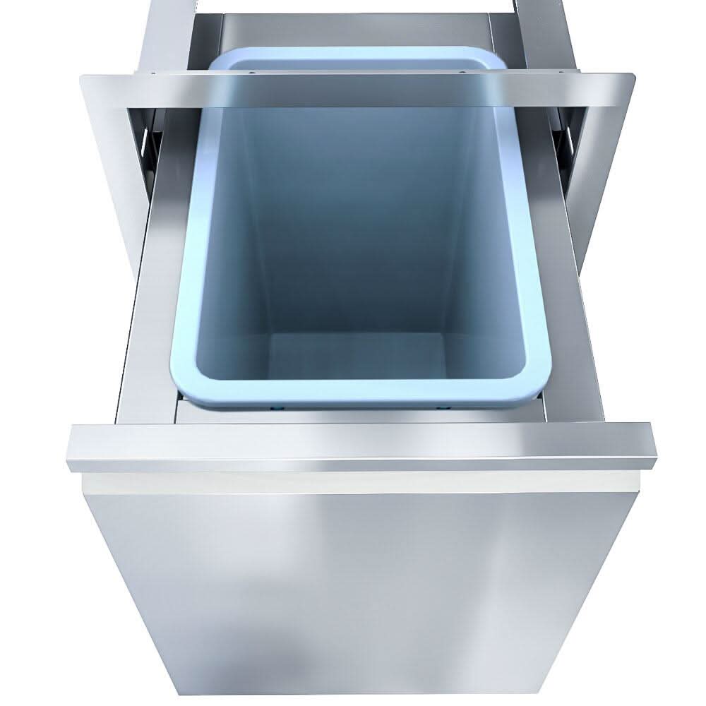 Sunstone 16 Inch Aruba Series Large Trash Drawer with an ABS Trash Bin Included - ARU-16TRD