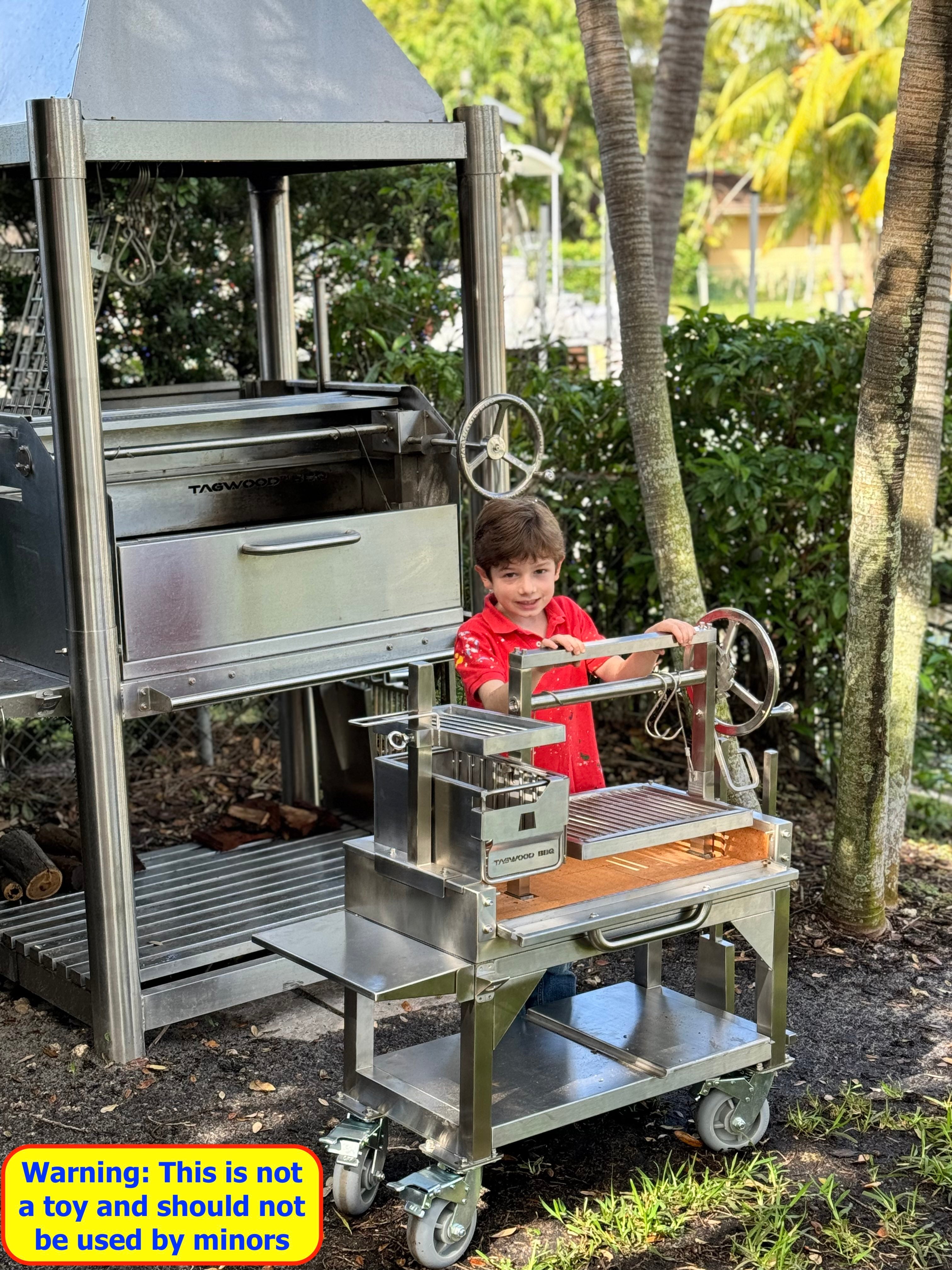 Tagwood BBQ Argentine Santa Maria Wood Fire & Charcoal Gaucho Grill | BBQ03SS MINI -