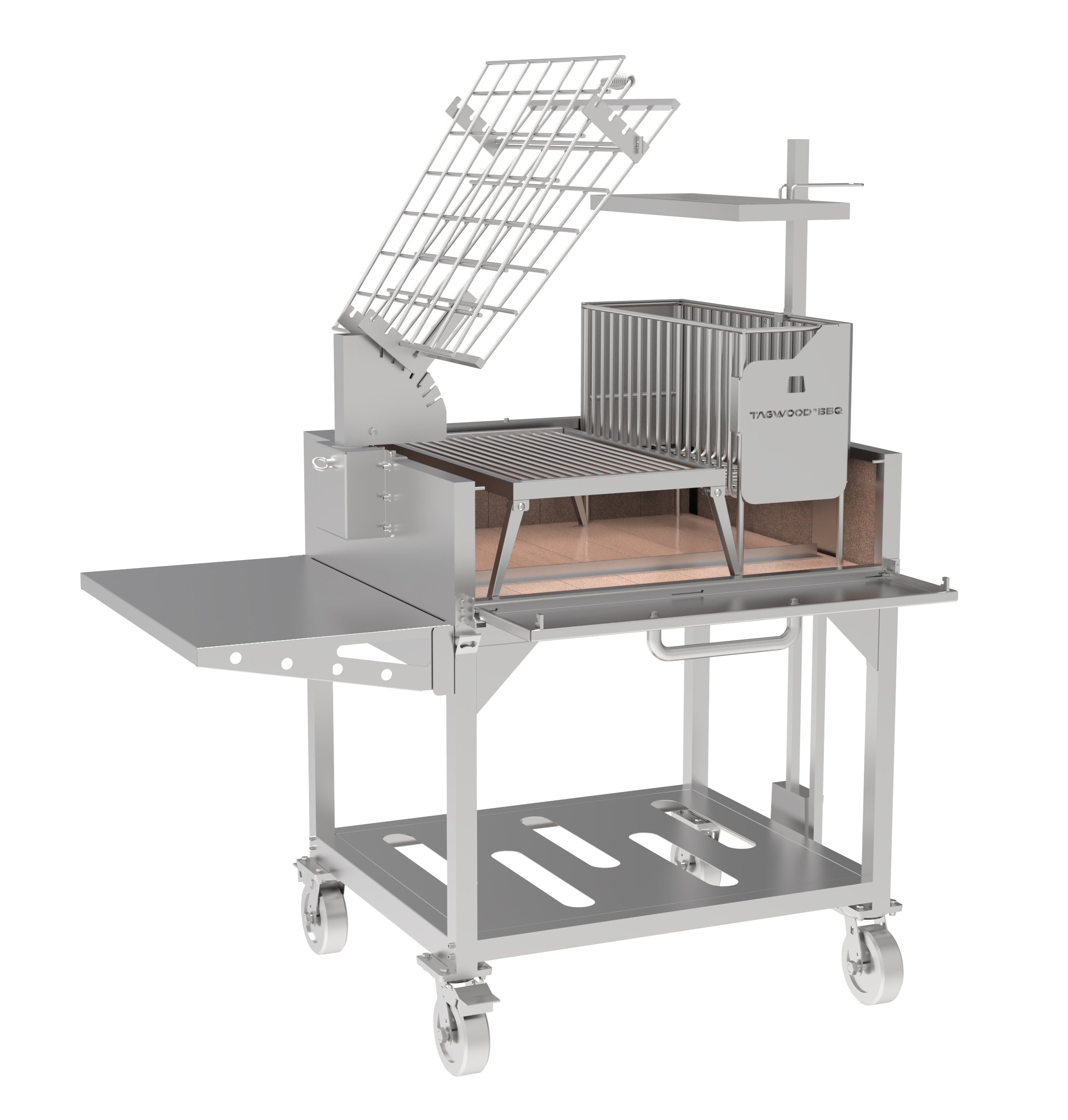Tagwood BBQ Argentine Clamp Grill with firebox | BBQ33SS --