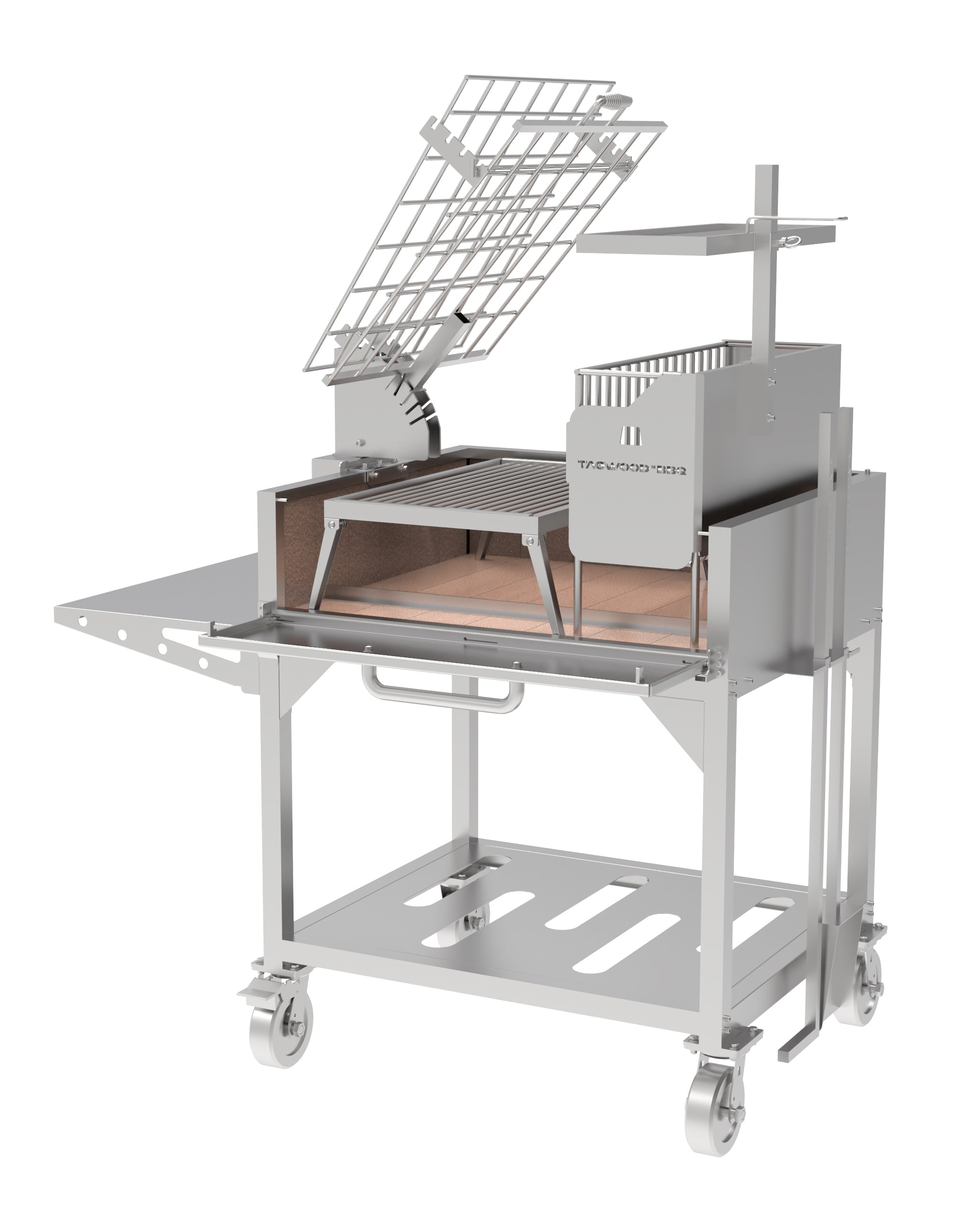Tagwood BBQ Argentine Clamp Grill with firebox | BBQ33SS --