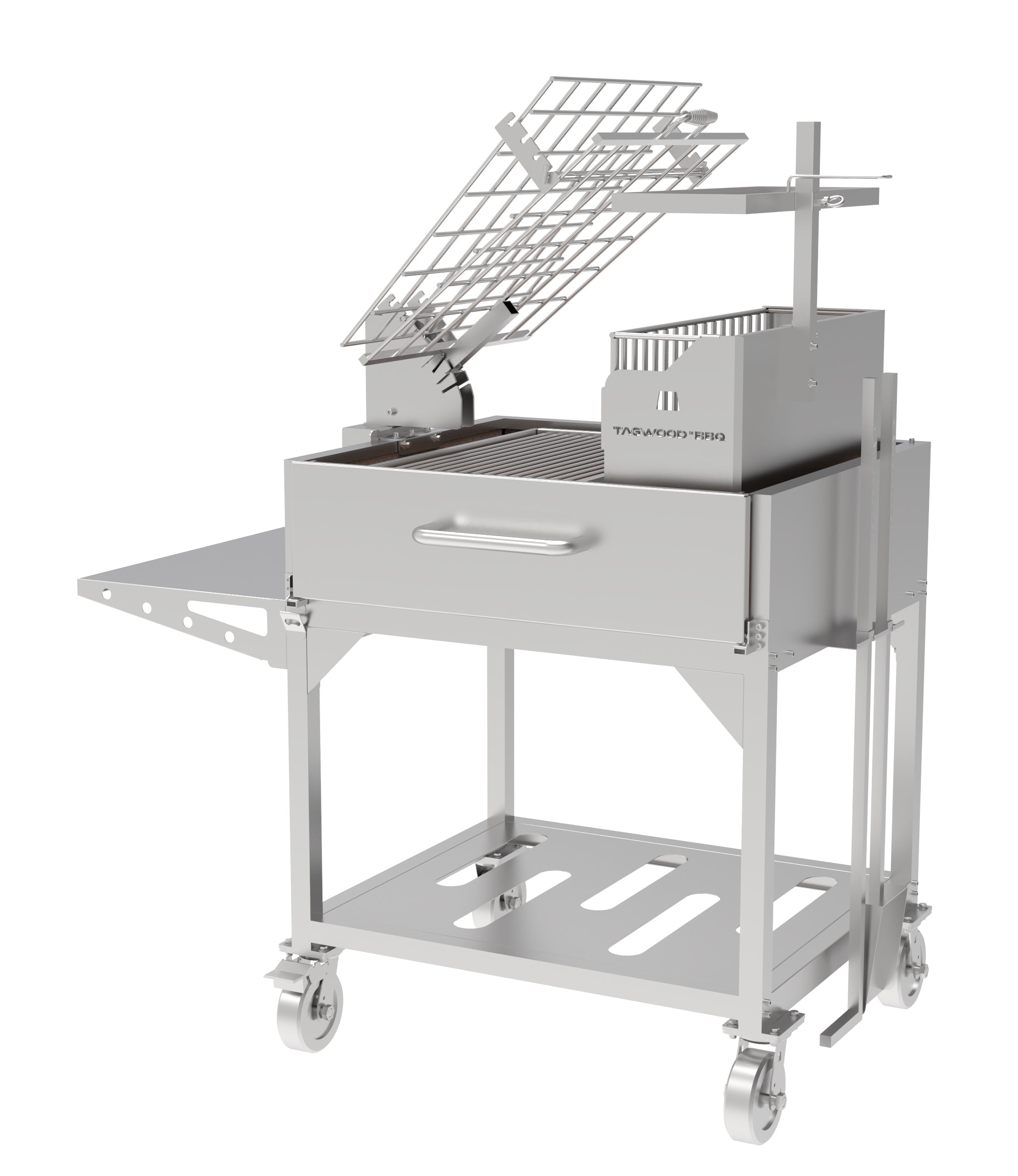 Tagwood BBQ Argentine Clamp Grill with firebox | BBQ33SS --