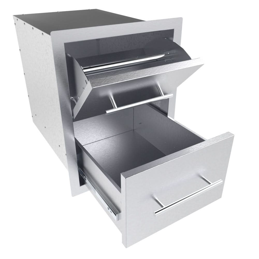 Sunstone 16 Inch Texan Series Swivel Paper Towel Holder and Single Extra Large Drawer - TEX-16PCD