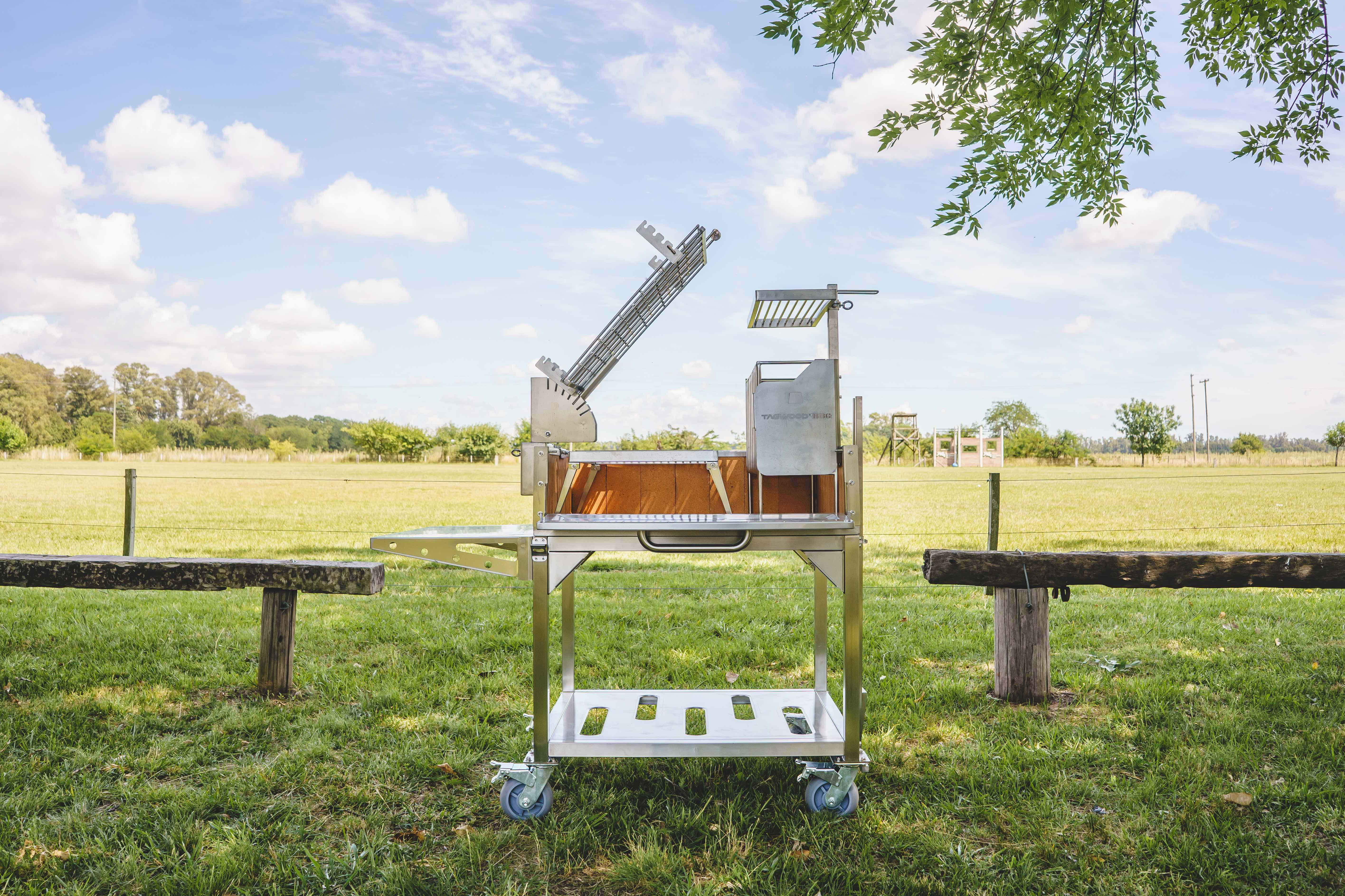 Tagwood BBQ Argentine Clamp Grill with firebox | BBQ33SS --