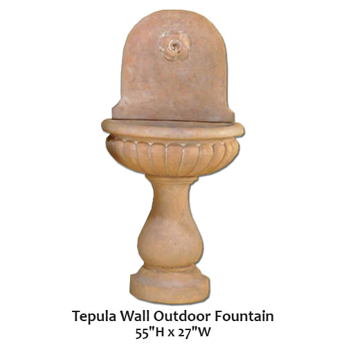 Elegant Tepula Outdoor Wall Fountain for a Serene Ambiance