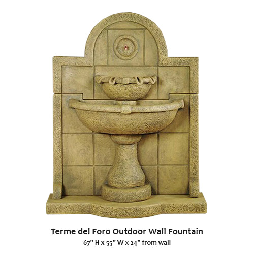 Elegant Terme del Foro Outdoor Wall Fountain for a Splash of Luxury