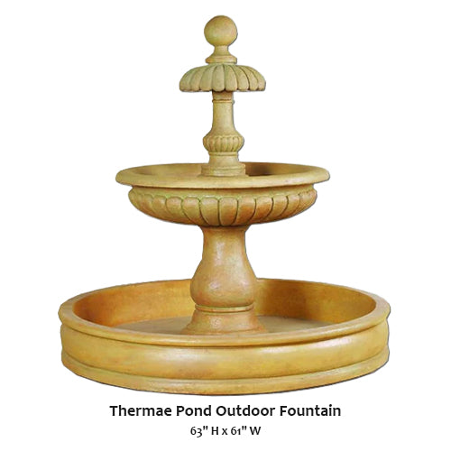Serene Thermae Pond Outdoor Fountain for Tranquil Spaces