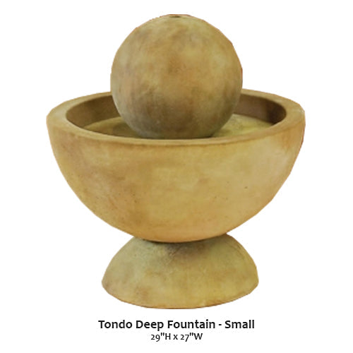 Elegant Small Tondo Deep Fountain for Tranquil Spaces
