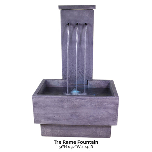 Giannini Garden Elegant Tre Rame Fountain for Your Outdoor Oasis