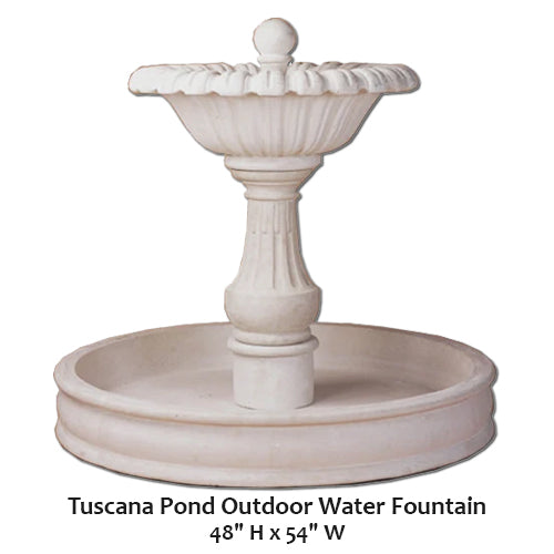 Enchanting Tuscana Pond Outdoor Water Fountain - Create a Serene Oasis in Your Garden!