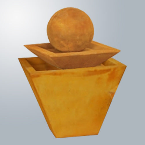 Elegant Two-Tiered Tapered Square Fountain