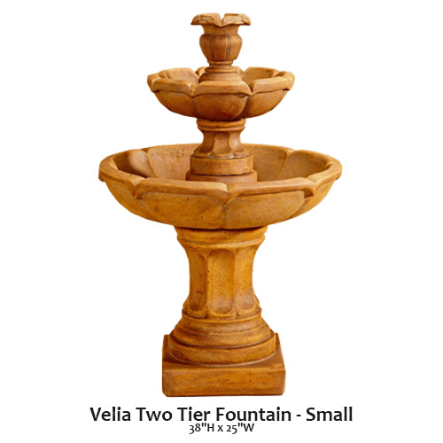 Giannini Garden Charming Small Two-Tier Velia Fountain