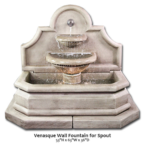 Giannini Garden Elegant Venasque Wall Fountain with Charming Spout