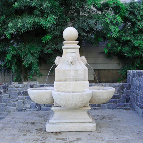 Giannini Garden Majestic Venetian Lion Outdoor Water Fountain