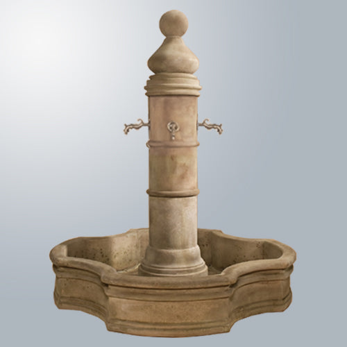 Giannini Garden Elegance of Ventoux Fountain Accompanied by a Stunning 70" Monaco Pond