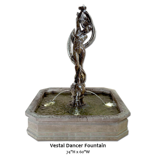 Giannini Garden Elegant Vestal Dancer Water Feature