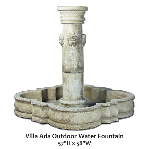 Giannini Garden Elegant Villa Ada Outdoor Water Fountain for Tranquil Ambiance
