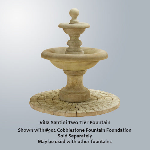 Giannini Garden Elegant Villa Santini Double-Tiered Fountain