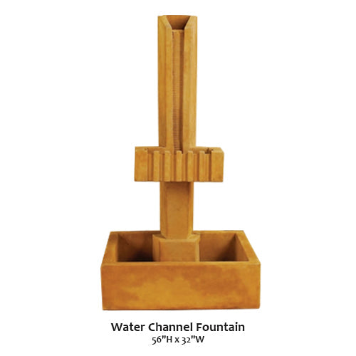 Giannini Garden Serene Water Channel Fountain for Tranquil Relaxation