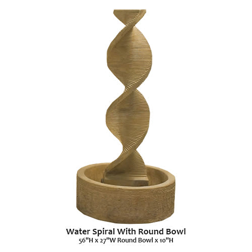 Giannini Garden Captivating Water Spiral with Elegant Round Bowl