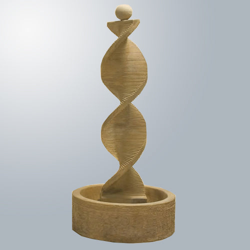 Giannini Garden Elegant Water Spiral with Stylish Round Bowl and Charming Ball Finial