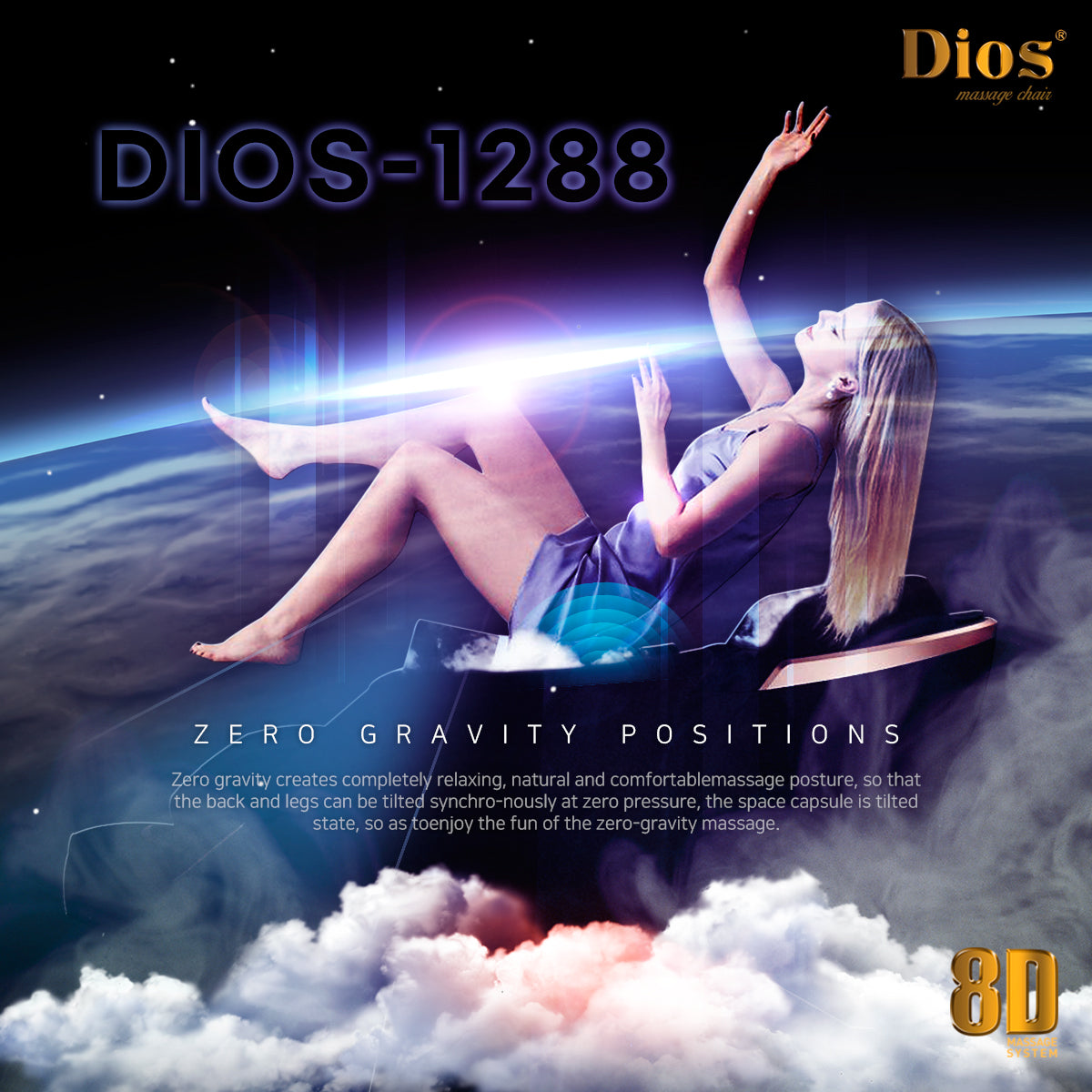 Kahuna Chair Dios-1288 Luxury Massage Chair- 8D Dual Air Tech, SL-Track, Brain Relaxation, Zero Gravity-Gray PRE-ORDER SHIPPING 8-26-25